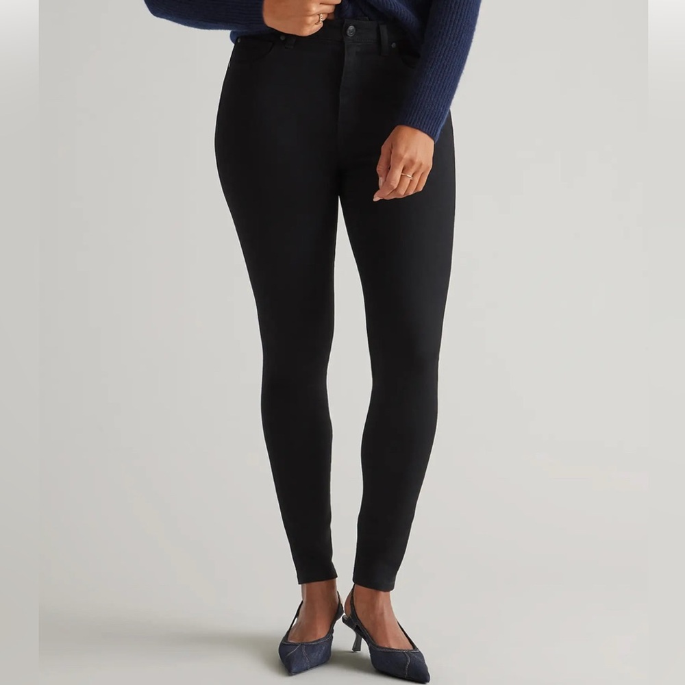 Stretch High Rise Skinny Jeans - 26” Inseam - Black